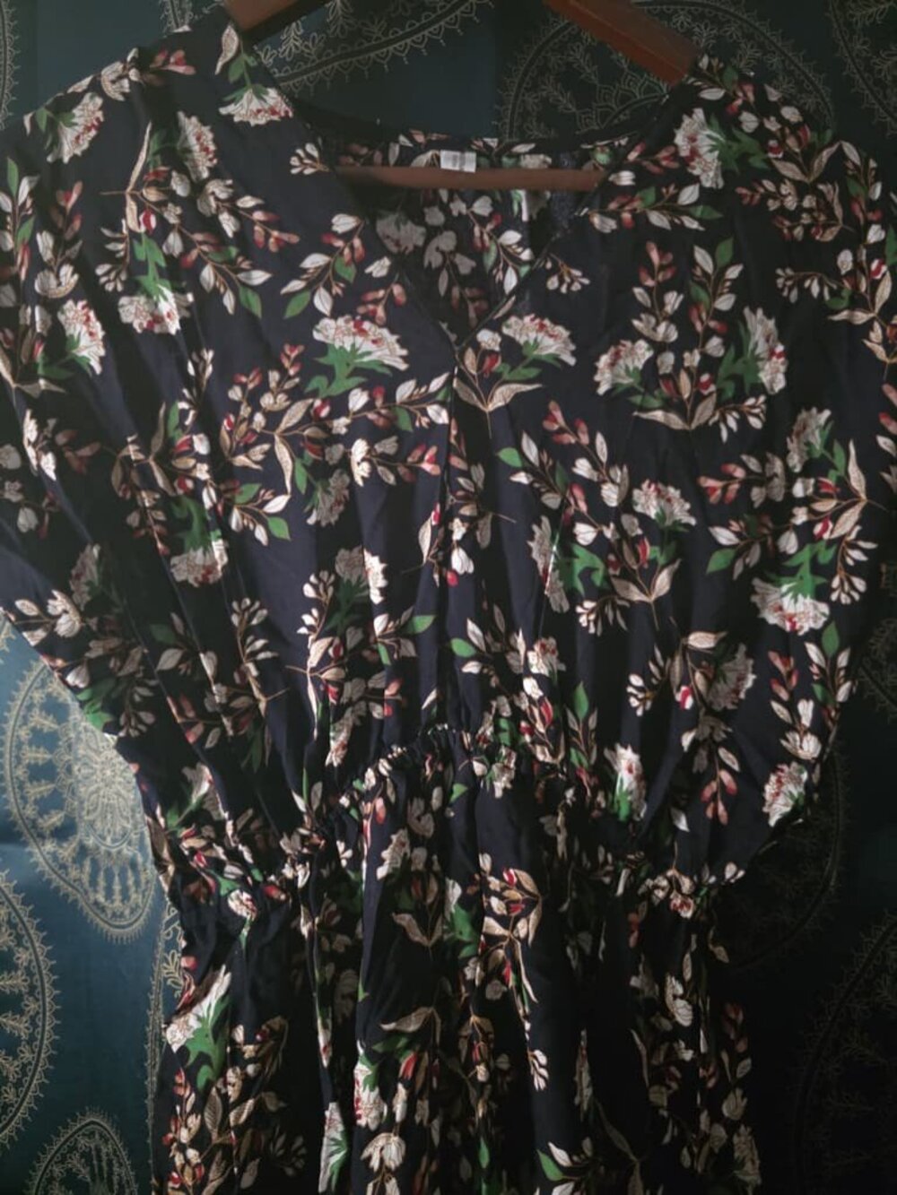 Floral Print Hi-Low Midi Dress